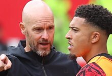 Jadon Sancho : Man Utd விங்கர் முதல் அணிக்குத் திரும்புகிறார் ‘அவரைப் பொறுத்து’ என்று முதலாளி எரிக் டென் ஹாக் கூறுகிறார்